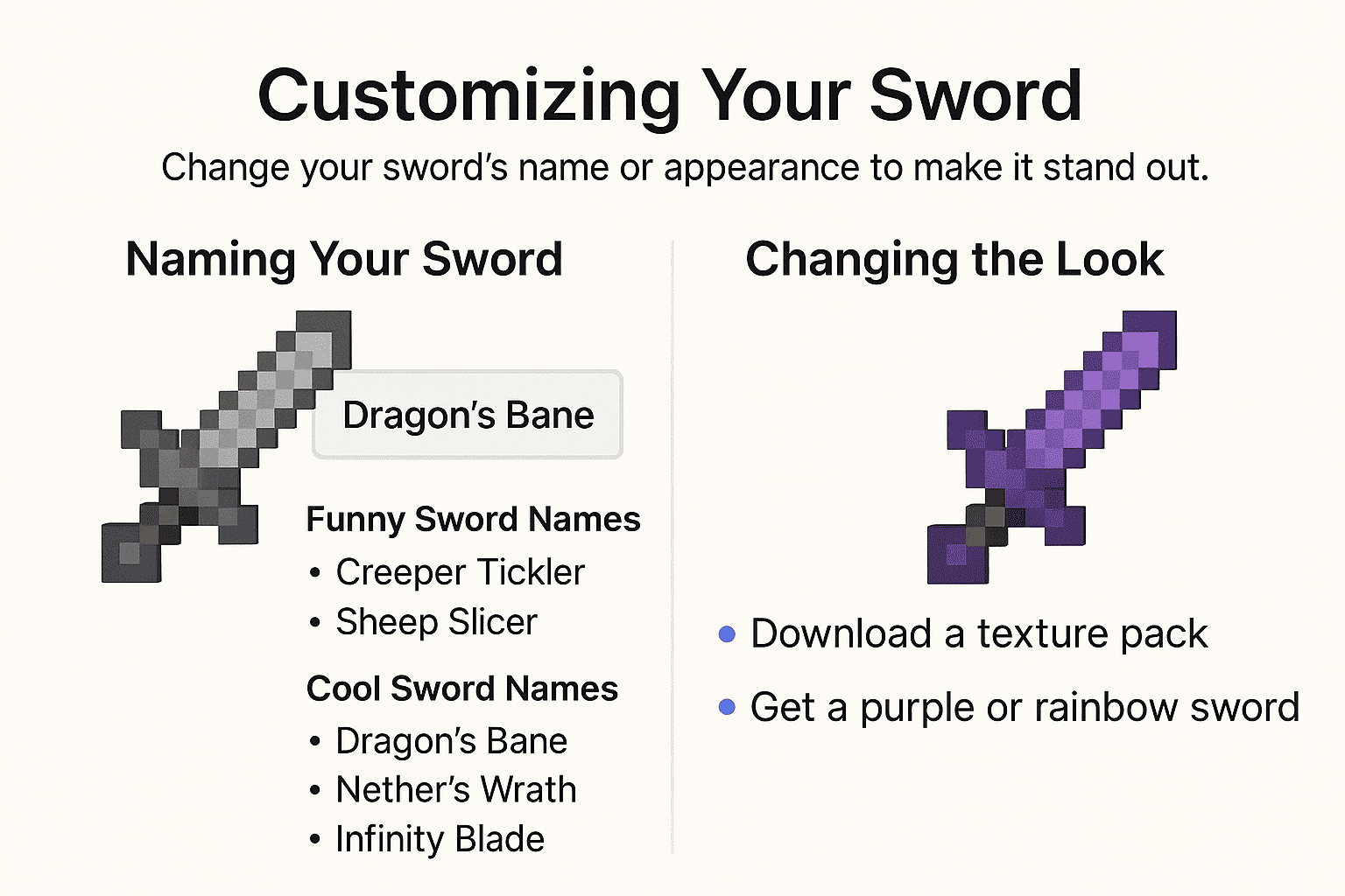 Minecraft sword vs axe comparison, Minecraft sword guide