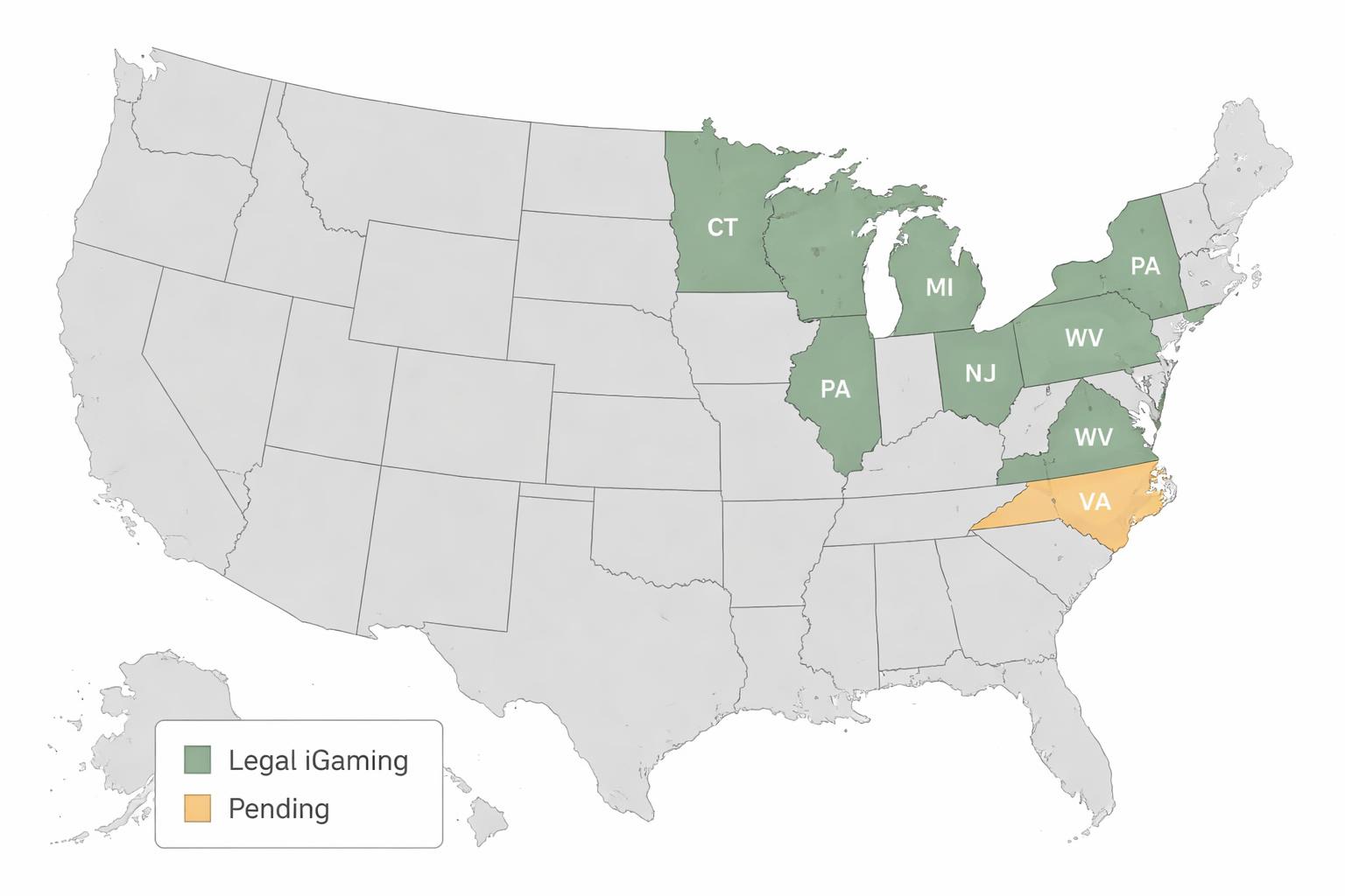 legal gambling states